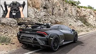 Lamborghini Huracán STO | Forza Horizon 5 | Steering Wheel Gameplay