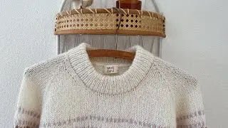 Knit Down a 1x1 Ribbed Folded Neckband Collar from a Picked Up Edge | Knitting Tutorial