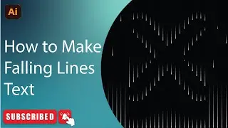 How to Make Falling Lines Text | Adobe Illustrator | line art
