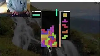 Tetris Keyboard ASMR (With computer fan and quiet game audio)