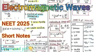 Electromagnetic Waves  Short notes | NEET 2025