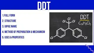 DDT|Full form|Structure|IUPAC name |Method of Preparation|Uses| Properties|Mechanism #12thboard #mp