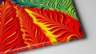 (1005) Tropical plants | Split Cup! 3 + 4 | Easy Acrylic Pouring | Designer Gemma77