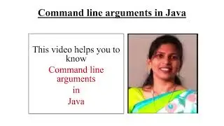 Command line arguments in Java||N.Rajini Kiranmai