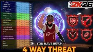 *NEW* FULLY OPTIMIZED 4-WAY THREAT GUARD BUILD IN NBA 2K26! BEST POINT GUARD BUILD ON NBA 2K26!