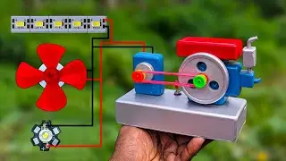 Mini Electric Generator engine Model - Generator engine Model Science Project