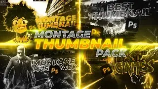 Montage Thumbnail Pack | Photoshop Template | Gaming Thumbnail | Psd Pack💚✨