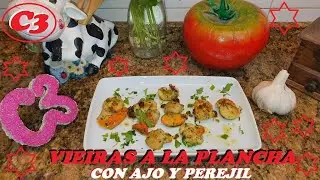 VIEIRAS A LA PLANCHA CON AJO Y PEREJIL