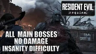 Resident Evil Requiem - All Main Bosses (Insanity No Damage)