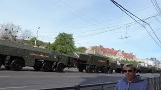 КАЛИНИНГРАД 2023: Воен.техника перед репетицией Парада на Ленинском проспекте, ч.1 – 6 мая 2023, СБ