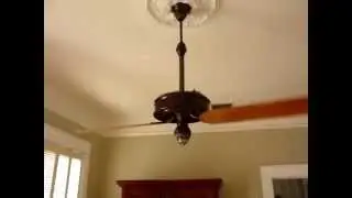 EMERSON ELECTRIC 2 BLADED ORNAMENTAL FERNLEAF CEILING FAN Circa 1907