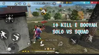 10 KILL E BOOYAH SOLO VS SQUAD NA RANKEADA #freefireaovivo #ff