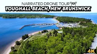 Soar Over Youghall Beach, New Brunswick in 4K! 🏖️🌅 | Stunning Drone Footage 🎥✨