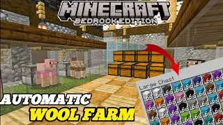 AUTOMATIC WOOL FARM TUTORIAL FOR MINECRAFT BEDROCK , JAVA & POCKET EDITION