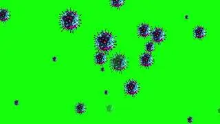 Colorful Corona Virus Green Screen 4K UHD