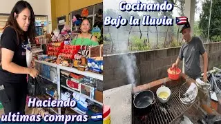 cocinando bajo la lluvia en El Salvador haciendo ultimas compras 🇸🇻🇵🇷