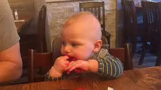 Blw 6 month old eating beets