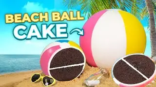 LIFESIZE Realistic BEACH BALL CAKES! Delicious Chocolate Cake| How to Cake It with Yolanda Gampp