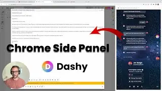 Writing an email to Abner Li with the Chrome side panel and Google Bard in Dashy