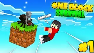 New Journey Begins🔥 Minecraft PE One Block Survival Part-1 [HINDI]