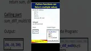 Returning Multiple Values in Python
