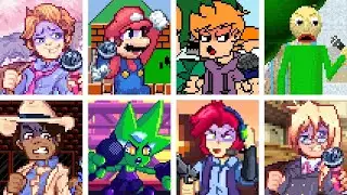 FNF Roses Remix But Different Characters Sing It 🎤 Everyone Sings Roses Remix