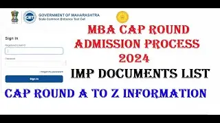 MBA Cap round form filling 2024 I MBA Documents List ✅ mba cet result 2024 
