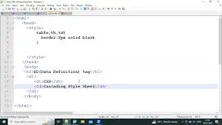 How to use DD tag for Data definition in HTML | DD tag