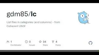 GitHub - gdm85/lc: List files in categories (and columns) - from Coherent UNIX