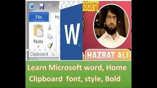 Learn Microsoft office word Home .font.style.size (office tutorial )