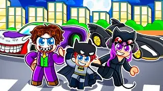 Having A GOOD vs EVIL BATMAN FAMILY In Roblox Driving Empire!