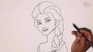 How to Draw Elsa  With Colours for Kids || By Weekend Art || #Episode5