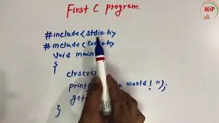 (Ep-12) C Language | First C Program to print Hello World in C With Explanation