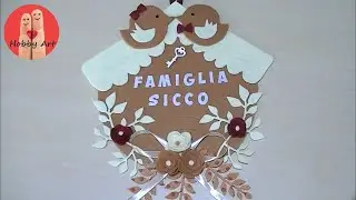 DIY Tutorial fuoriporta in feltro casetta uccellini - Door decoration for little bird houses in felt