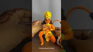 DIY clay Hanuman ji idol making #shorts