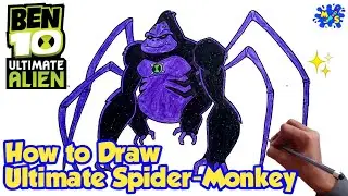 How to Draw Ultimate Spider-Monkey From Ben 10 ultimate Alien | Step by Step drawing