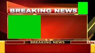 3d green screen news studio background with music