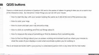 QGIS tutorial: Buttons introduction
