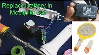 Mosquito Bat Repair Battery Replace - How to Repair Mosquito Bat - How to Replace dead  Battery