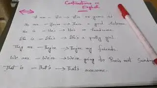 Contractions in English (Part 1)