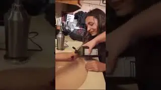 Her First Time Using Hydrogen Peroxide on a Cut