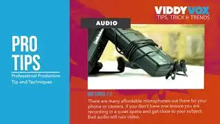 Your video's Audio