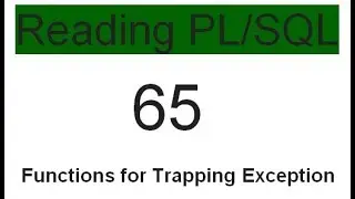 Functions for Trapping Exceptions 65