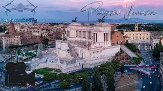 Piazza Venezia e Campidoglio Night and Day - Drone 4k