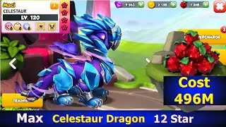 Celestaur Dragon level up to 120 with 12 star-Dragon Mania legends | Celestaur Dungeon Battle | DML
