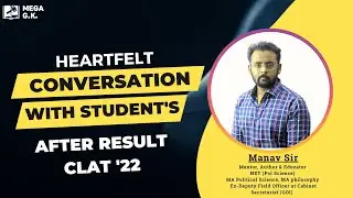 Conversation with Student's After CLAT 2022 Result | MEGA GK | Manav Sir | CLAT 2023 | CLAT 2024