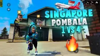 ✈️✈️🇸🇬SINGAPORE SERVER [1vs4] WORST RANKED GAMEPLAY || Freefire