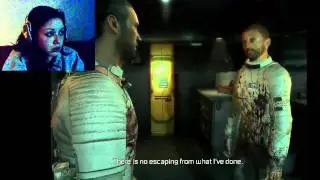 Girlfriend playing Dead Space 2 - Funny Freak Out