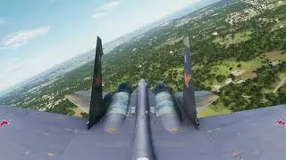 Beautiful Su-35S thrust vectoring (Dogfight vs. F-22A) | DCS
