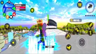Stickman Rope Hero Eye Laser